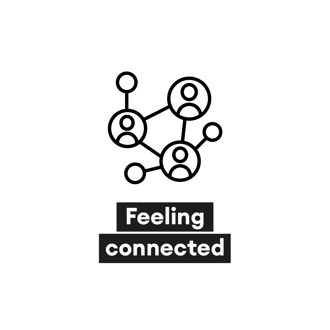 Feeling connected values icon