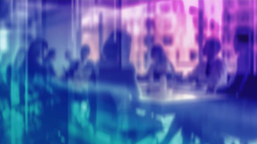 blurred board room meeting
